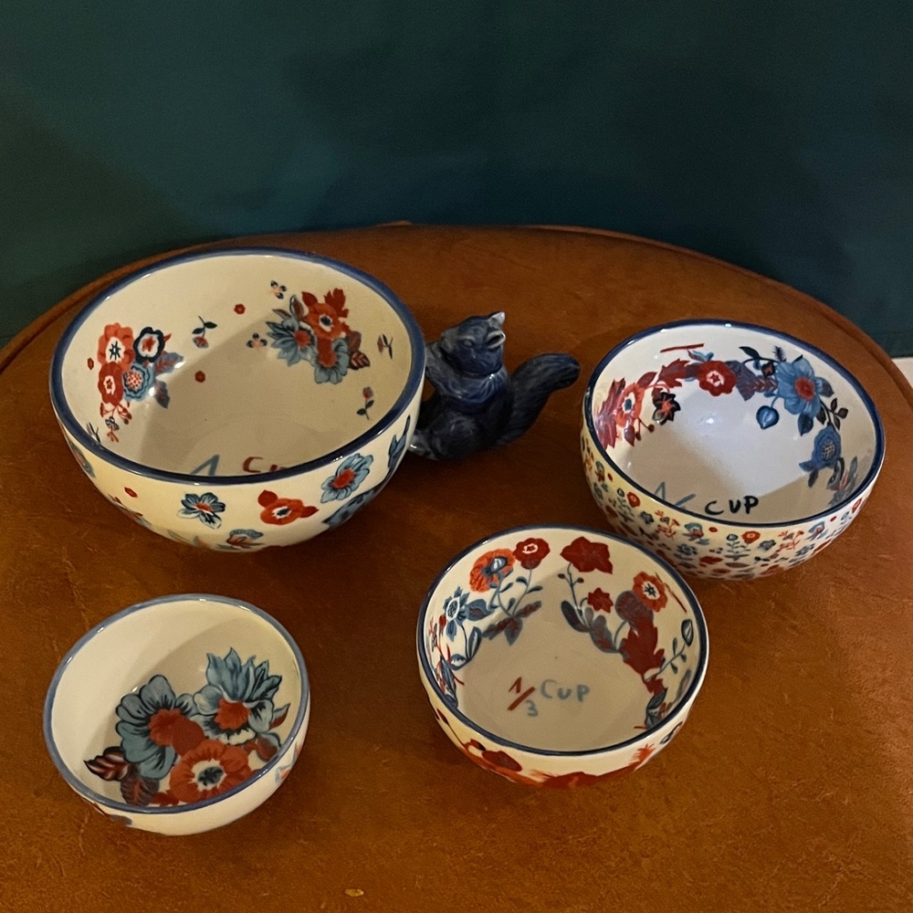 Hand painted Ceramic Measuring Cup  Bowl Set